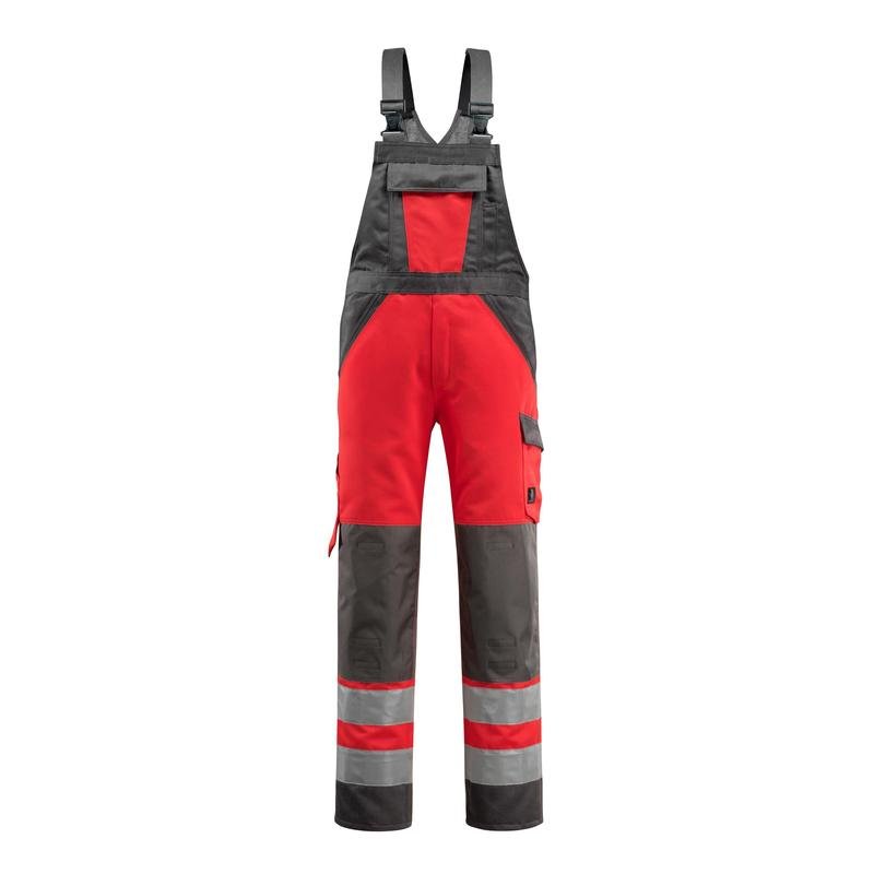 MASCOT® Gosford Latzhose, hi-vis rot/dunkelanthrazit