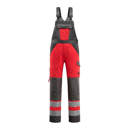 MASCOT® Gosford Latzhose, hi-vis rot/dunkelanthrazit