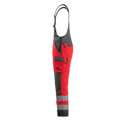 MASCOT® Gosford Latzhose, hi-vis rot/dunkelanthrazit