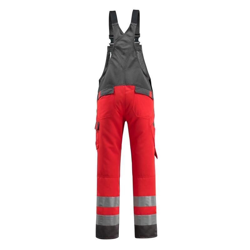 MASCOT® Gosford Latzhose, hi-vis rot/dunkelanthrazit