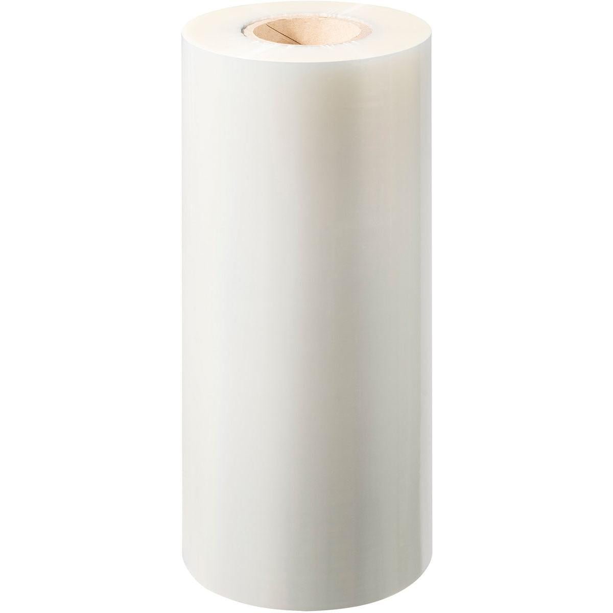 A large, upright-standing roll of Duni GmbH Universal Film no Antifog universal with visible cardboard core at the top end, depicted against a plain white background.