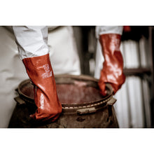 NITRAS PVC-Handschuhe, rot, EN 388 Baumwoll-Trikot | Packung (12 Paare)