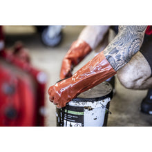 NITRAS PVC-Handschuhe, rot, EN 388 Baumwoll-Trikot | Packung (12 Paare)