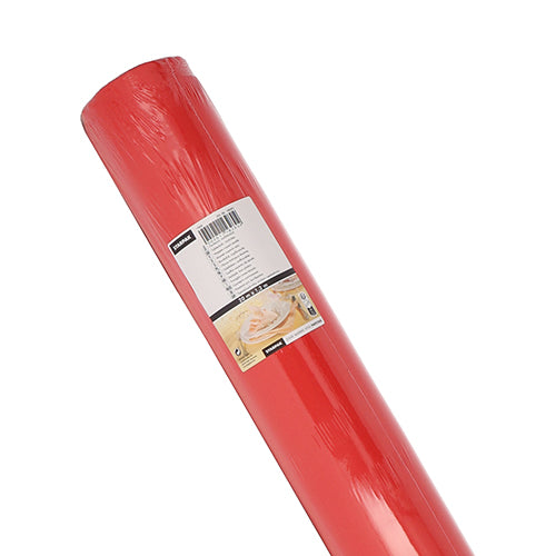 Abgebildet ist eine große Rolle Starpak Tischdecke, stoffähnlich, Airlaid (20m x 1,2m) eingewickelt in durchsichtige Folie mit Etikett und Barcode, ideal für den Gastronomieeinsatz.