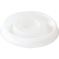 The transparent PS lid for 159920 from Duni GmbH, which is sold in a pack of 100, features a raised center and a drinking opening, shown against a plain white background.