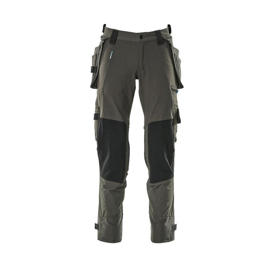 Hose mit Hängetaschen, Stretch Hose, dunkelanthrazit