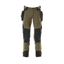 Hose mit Hängetaschen, Stretch Hose, moosgrün