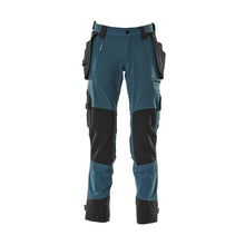 Hose mit Hängetaschen, Stretch Hose, Dunkelpetroleum