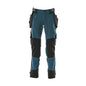 Hose mit Hängetaschen, Stretch Hose, Dunkelpetroleum