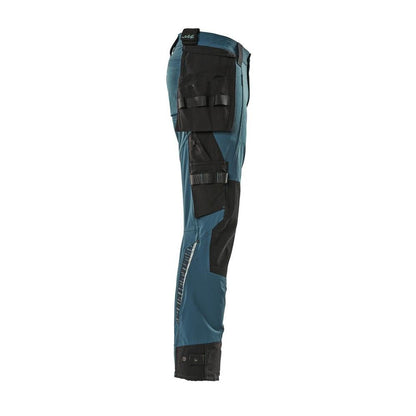 Hose mit Hängetaschen, Stretch Hose, Dunkelpetroleum