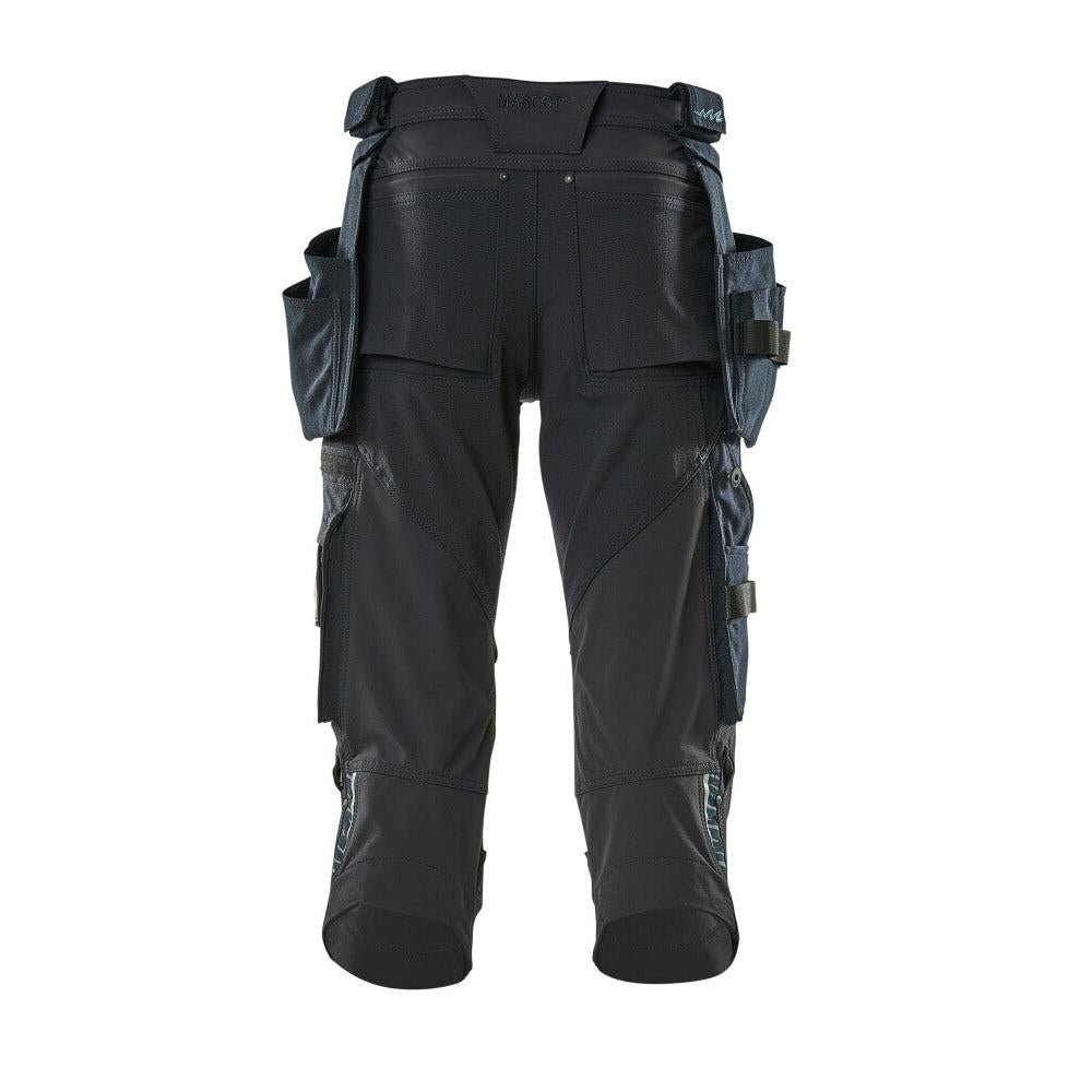 Dreiviertel-Hose, Hängetaschen, Stretch Dreiviertel-Hose, schwarzblau
