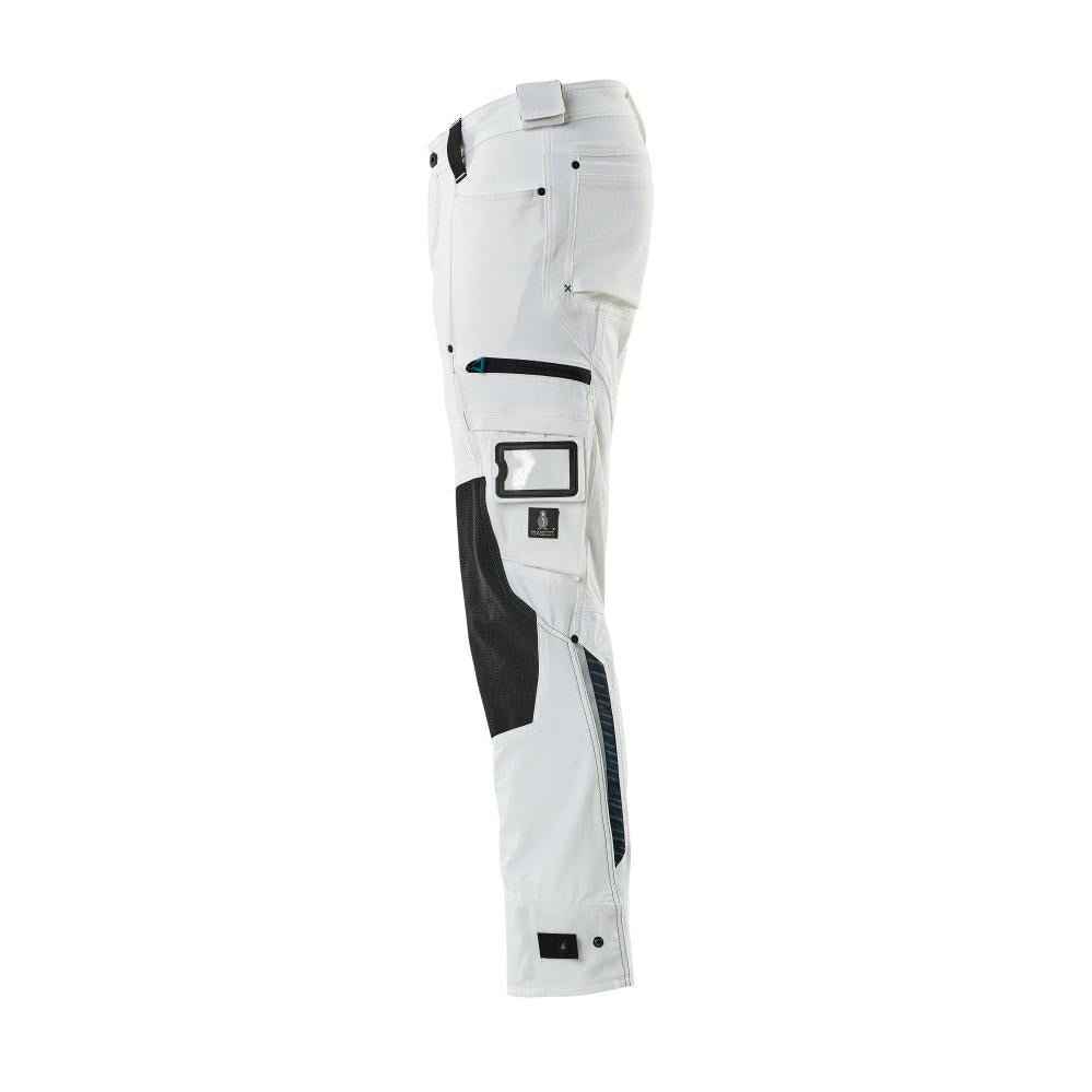 Pants with knee pockets made of Dyneema, stretch pants, white