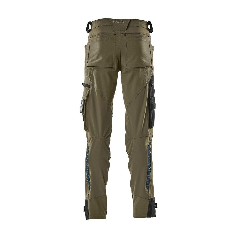 Hose mit Knietaschen aus Dyneema,Stretch Hose, moosgrün