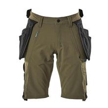 Shorts,abnehmbaren Hängetaschen,Stretch Handwerkershorts, moosgrün