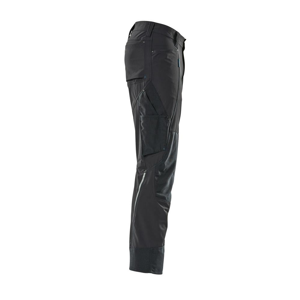 Hose mit Knietaschen, Stretch, leicht Hose, schwarzblau