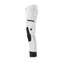 Hose mit Knietaschen, Stretch, leicht Hose, weiss