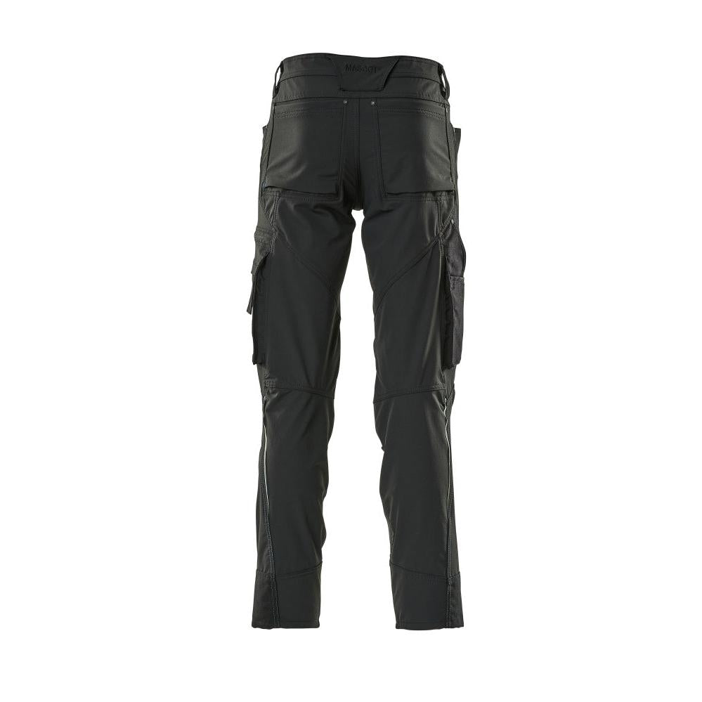Hose mit Knietaschen, Stretch, leicht Hose, schwarz