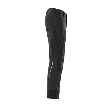 Hose mit Knietaschen, Stretch, leicht Hose, schwarz