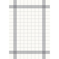 Das Duni GmbH Tischwäsche Tuch 38x54 cm grau (50er Pack) hat einen weißen Hintergrund mit einem grauen Gitter und einem dicken Rand, perfekt für die Tischdekoration. Dünne Linien bilden Innenquadrate und sorgen für dezente Eleganz im Gastronomiebereich.
