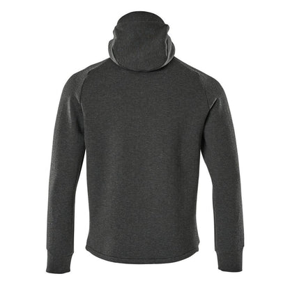 Hooded sweatshirt, zip hooded sweatshirt, black-mottled/black