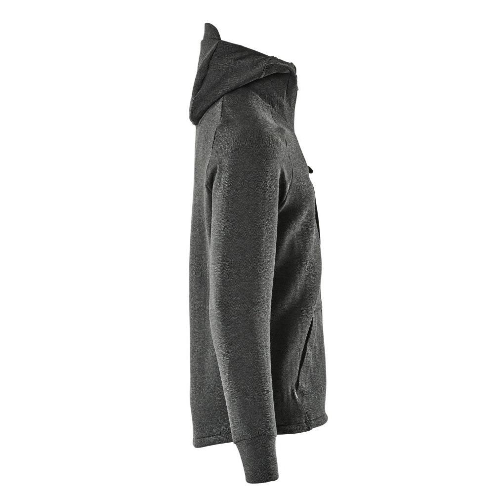Hooded sweatshirt, zip hooded sweatshirt, black-mottled/black