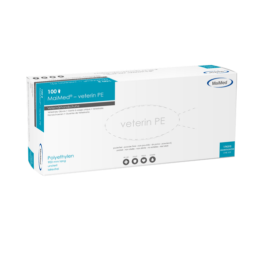 MaiMed-veterin PE  Veterinärhandschuhe 90cm, orange, 100 St./Box | Box (100 Stück)