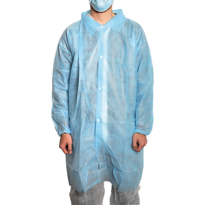 MaiMed-Coat V, visitor's coat made of fleece with 4 press studs, approx. 120cm