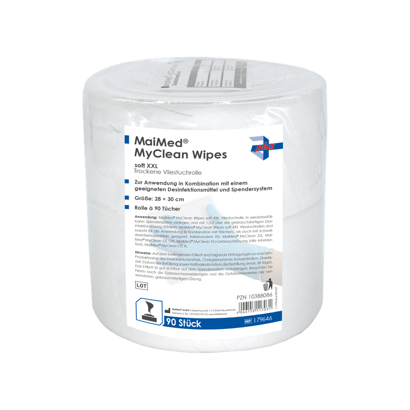 MaiMed MyClean Wipes soft XXL desi wipes, refill 90 sheets, unsaturated, 28x30cm | Pack (90 sheets)