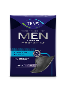 TENA Men Active Protective Shield Extra Light Inkontinenzeinlage  | Packung (14 Stück)