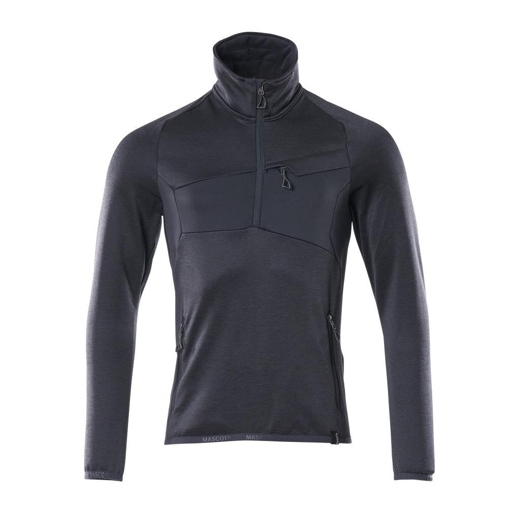 Fleecepullover mit kurzem Reißverschluss Microfleecejacke