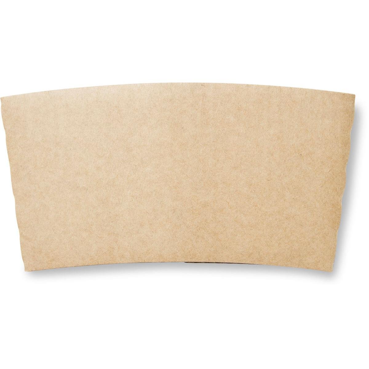 The brown cup sleeve "Duni GmbH" made of cardboard (35/47 cl, pack of 25 pieces) is shown against a white background. The textured sleeve fits the cup perfectly and is made of environmentally friendly material.