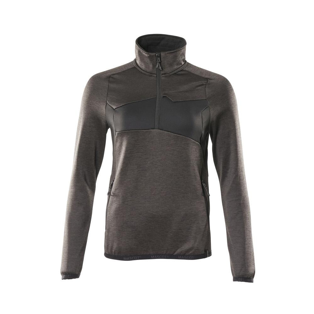 Fleece sweater with short zipper, women's microfleece jacket