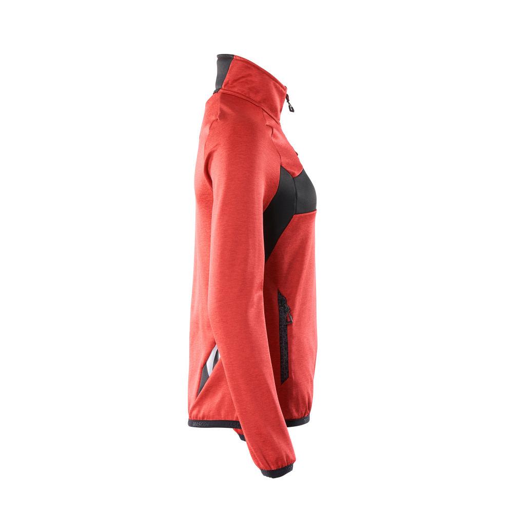 Fleece sweater with short zipper, women's microfleece jacket