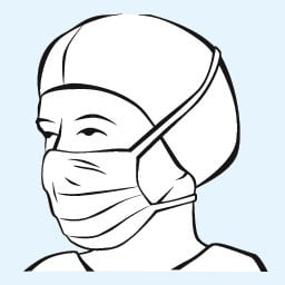 Foliodress mask anti splash | Packung (40 Stück)