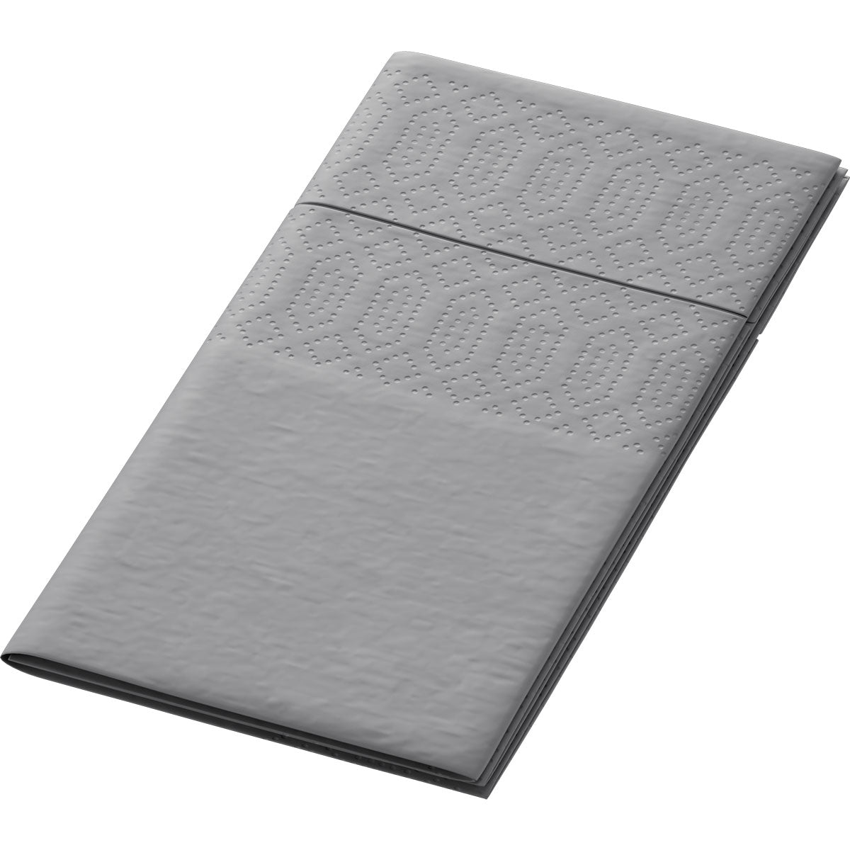 The Duni GmbH Zellt napkins 33x33 cm, 3-ply, granite gray (250 pieces) offers a neatly folded, high-quality napkin with a textured hexagon pattern on the top part.