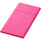 Eine Packung mit 250 hochwertigen Duni GmbH Zellt.Serv.33x33 3lg 1/8KF fuchsia Servietten, gefaltet auf 33x33 cm, mit strukturierter, gemusterter Oberfläche, auf weißem Hintergrund.