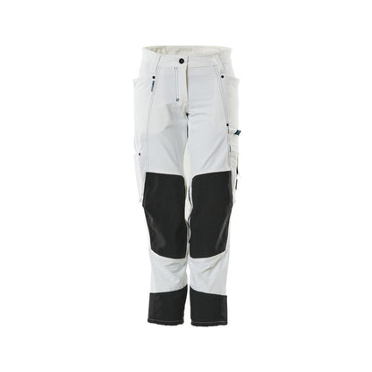 Hose mit Knietaschen, Damen, Diamond Hose, weiss