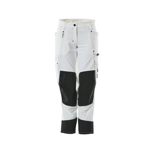 Hose mit Knietaschen, Damen, Diamond Hose, weiss