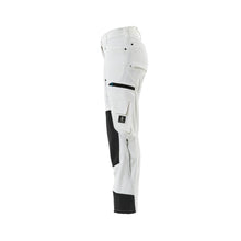 Hose mit Knietaschen, Damen, Diamond Hose, weiss