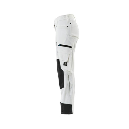 Hose mit Knietaschen, Damen, Diamond Hose, weiss