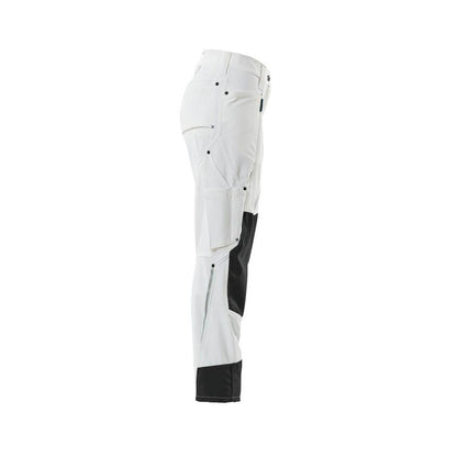 Hose mit Knietaschen, Damen, Diamond Hose, weiss