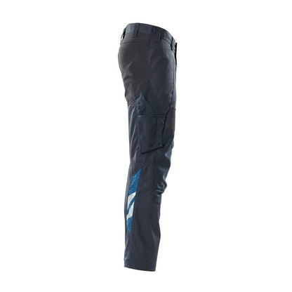 Hose mit Knietaschen, Stretch-Einsätze Hose, schwarzblau