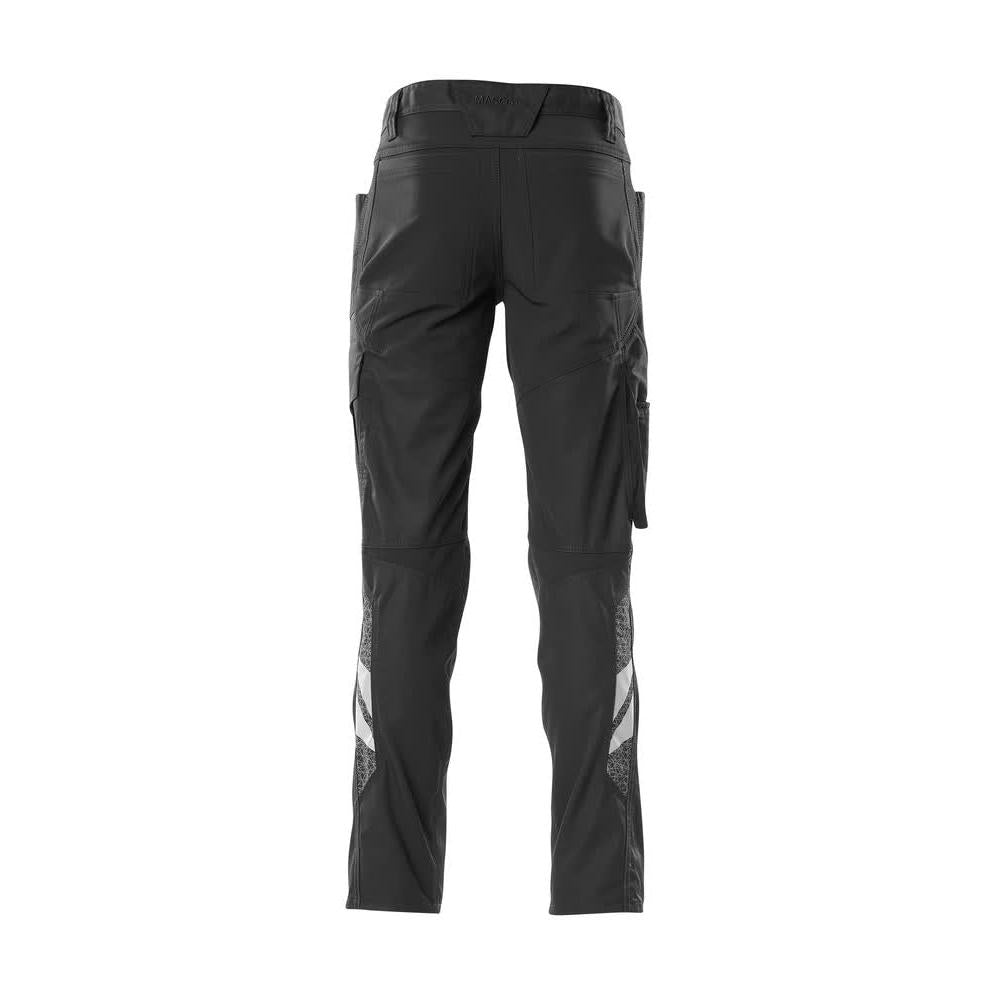 Hose mit Knietaschen, Stretch-Einsätze Hose, schwarz