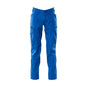 Trousers, thigh pockets, stretch inserts trousers, azure blue