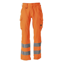 Hose, Schenkeltaschen, einfarbig Hose, hi-vis orange