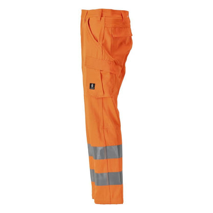 Hose, Schenkeltaschen, einfarbig Hose, hi-vis orange