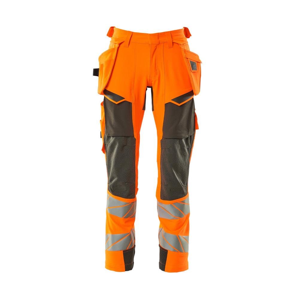 Hose mit Hängetaschen, ULTIMATE STRETCH Hose, hi-vis orange/dunkelanthrazit