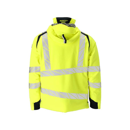 Winter jacket CLIMASCOT®, light weight winter jacket, hi-vis yellow/black-blue