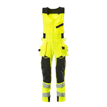 Combination trousers, hanging pockets, ULTIMATE STRETCH combination trousers, hi-vis yellow/black