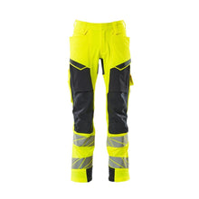 Hose mit Knietaschen, ULTIMATE STRETCH Hose, hi-vis gelb/schwarzblau